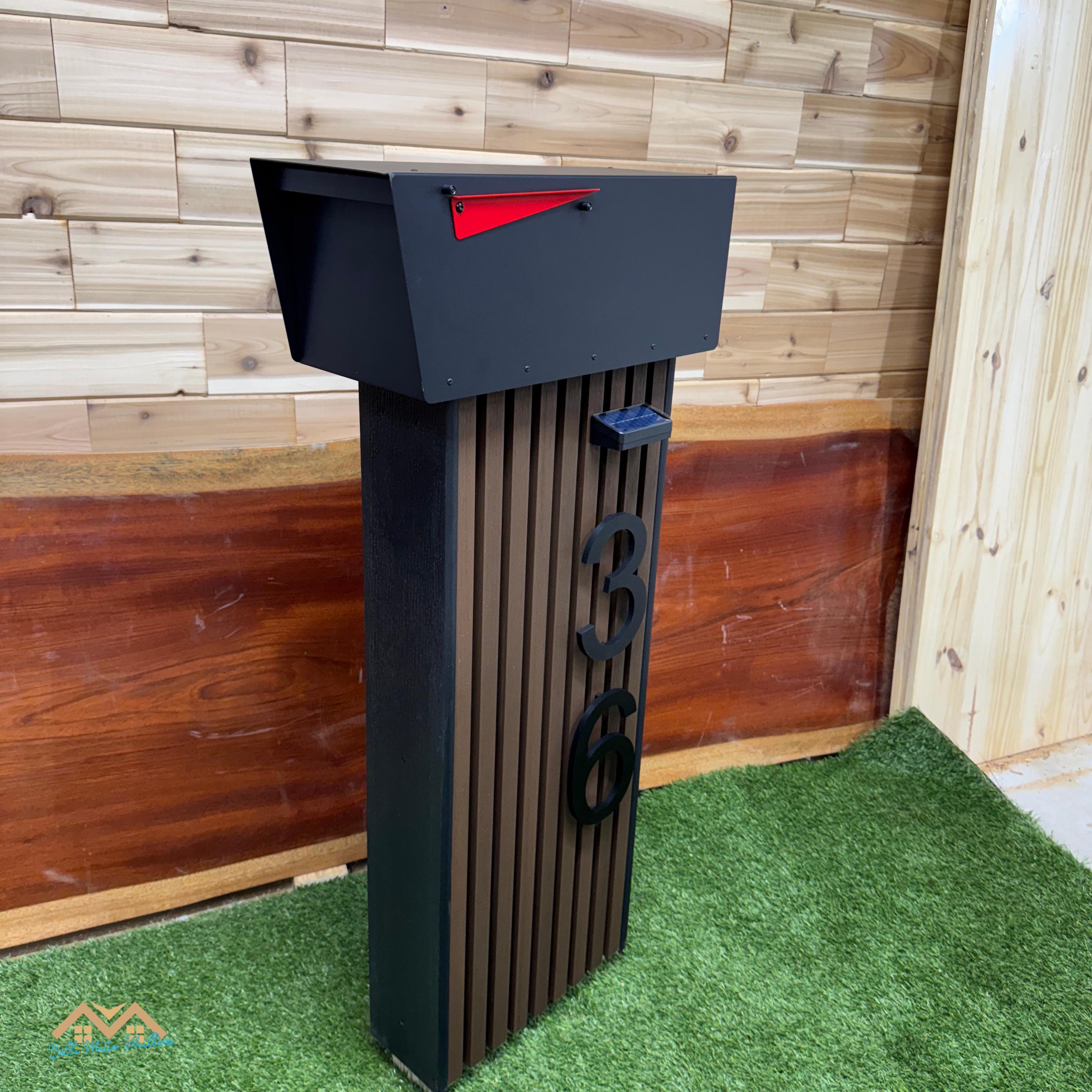 SlatSleek Mailbox, Custom Design with NORX Post, Modern Mailbox,  Rustic Mailbox, Mailbox Personalized, Custom Mailbox, Norx Mailbox