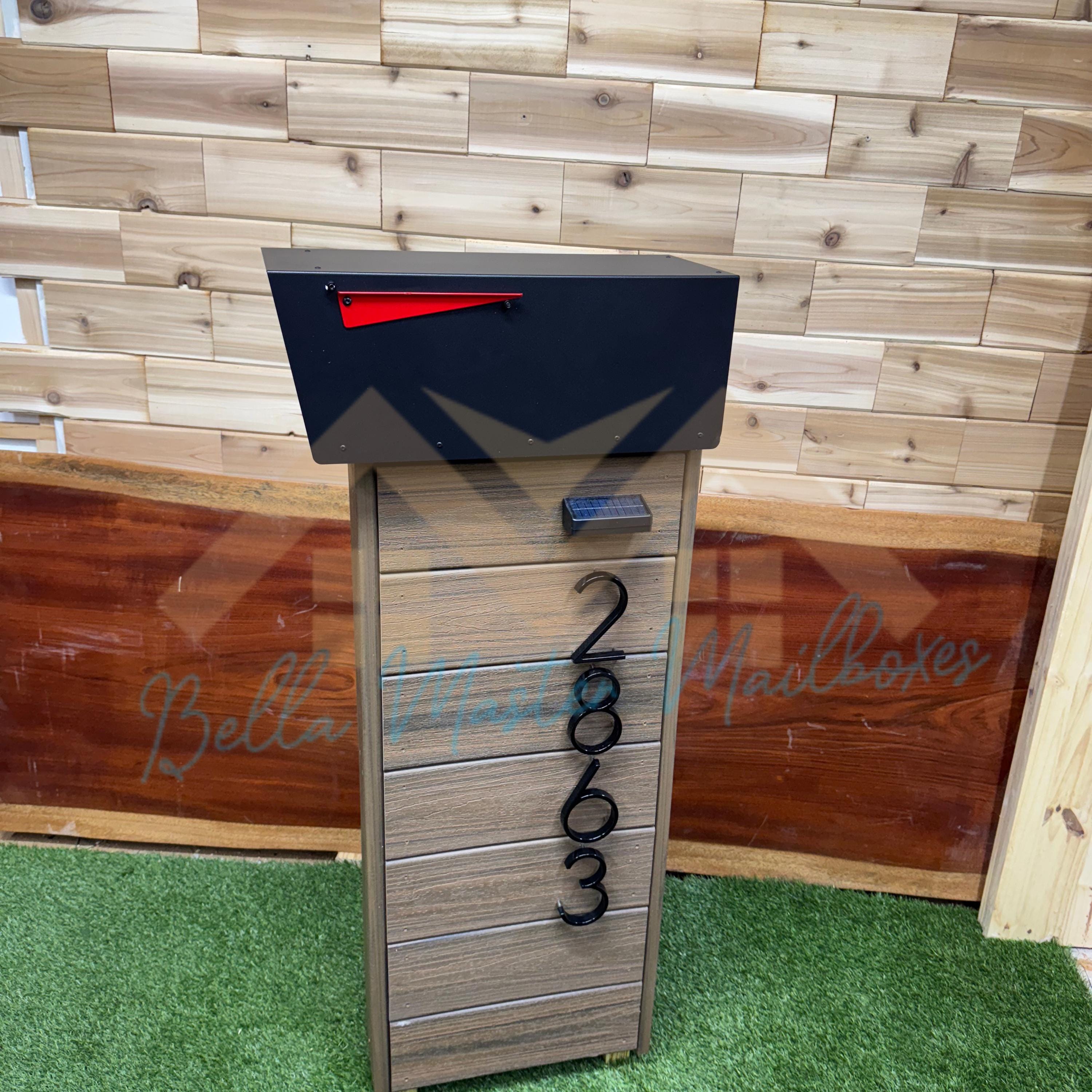 Modern Trex Composite Mailbox: Rustic Wood Wall Mount - Etsy