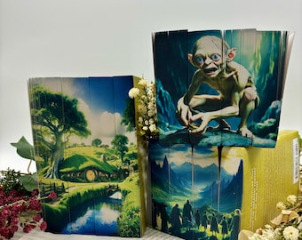 Lord of the Rings by J.R.R. Tolkien The Shire, The Fellowship and Gollum – Special Edition Paperback Set with Custom Designed Edges