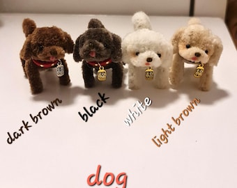 Needle Felted Miniature Dog: 1/6 Scale Blythe Pet, 2.5"