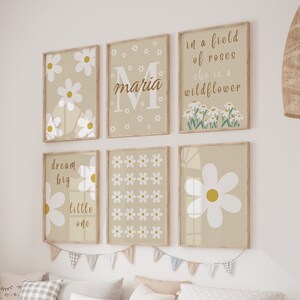 Daisy Print, Daisy Wall Art , Daisy Nursery Print, Personalised Name ...