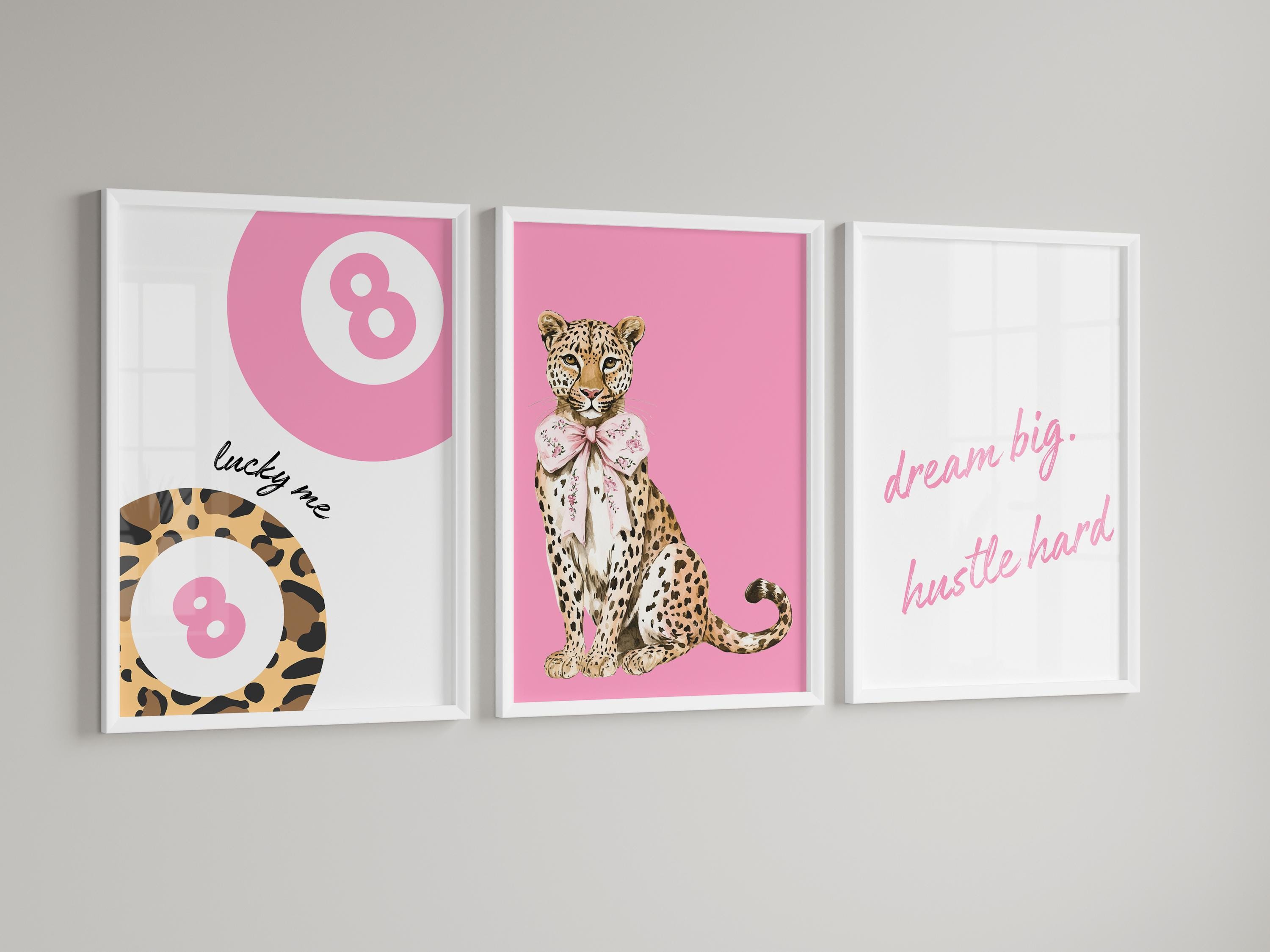 Trendy Prints Pink Leopard Cheetah Print Pink Set of 3, 8