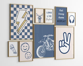 Trendy Boys Room Art Prints, Mega Bundle, Nursery Decor (Digital Download)