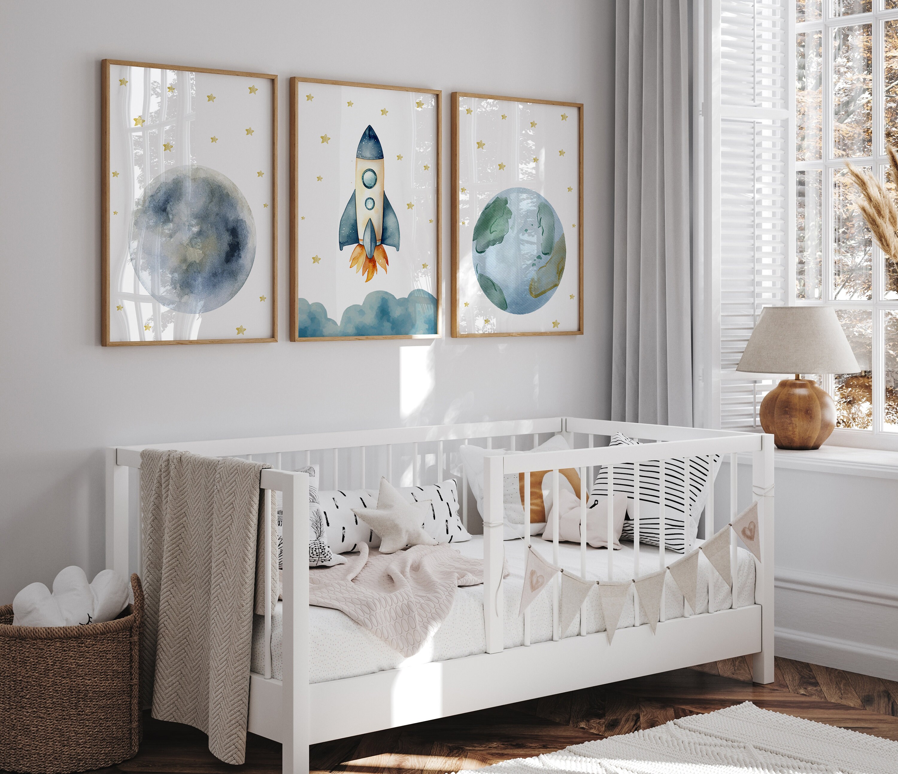 Space Nursery Prints,outer Space Printable Wall Art Set of 3 for ...