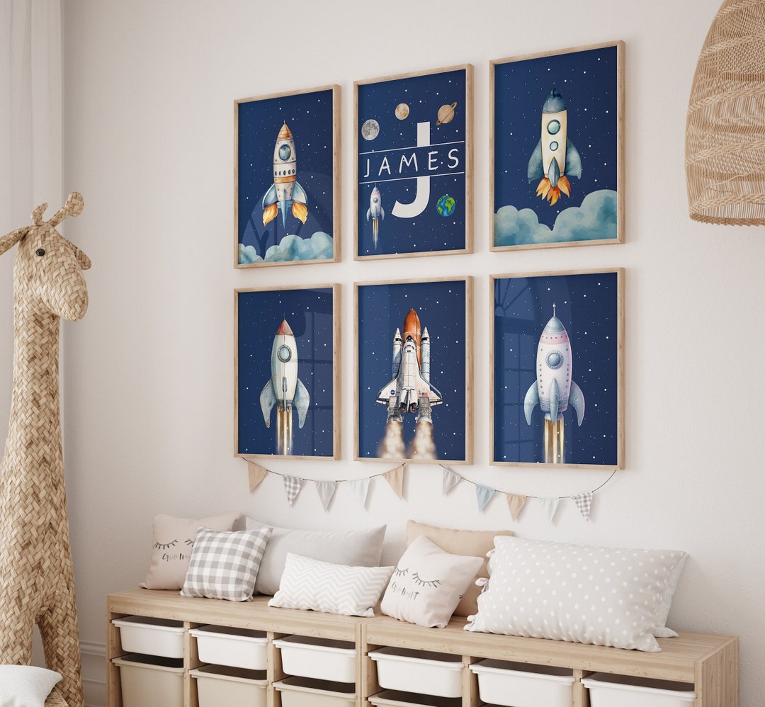 Space Nursery Prints, Outer Space Printable Wall Art Set of 6 for ...