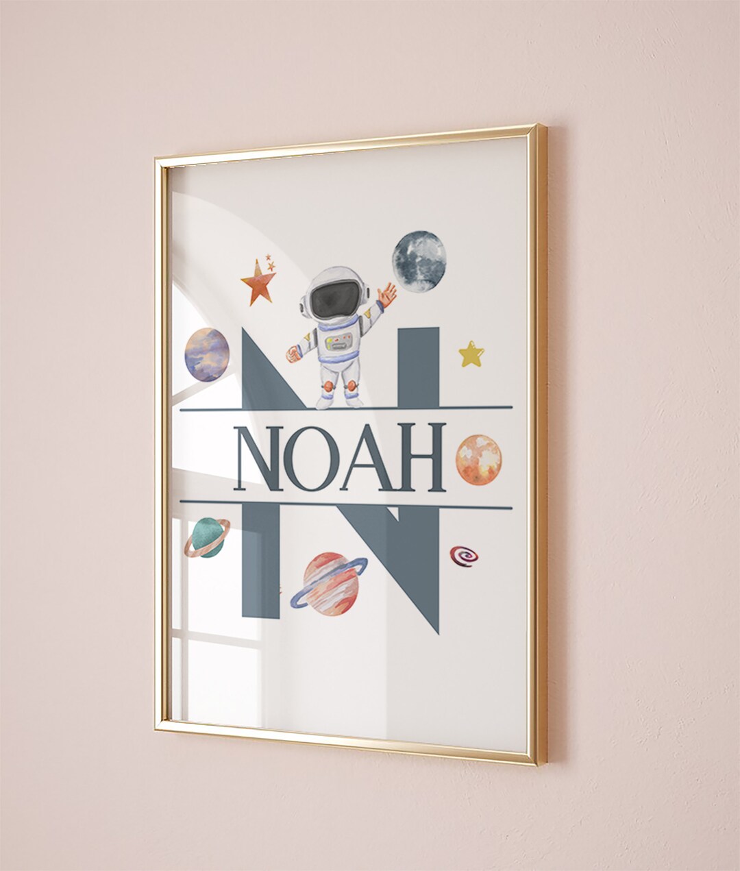 Space Custom Nursery Print, Outer Space Printable Wall Art for Nursery ...