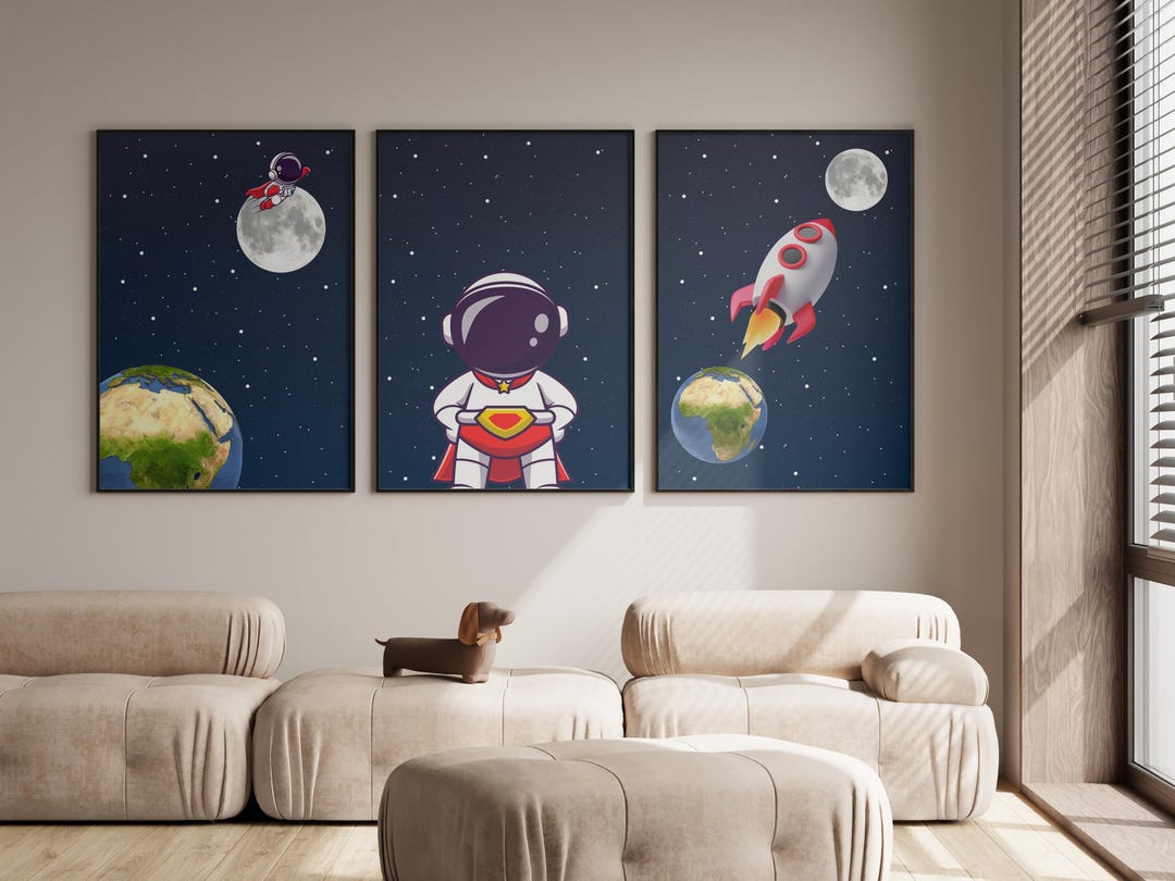 Space Nursery Prints,outer Space Printable Wall Art Set of 3 for ...