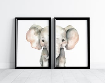 Elephant Nursery Prints , Baby, kids Printable Wall Art , safari wall Art prints, nursery wall art, elephant kids prints , elephant wall art