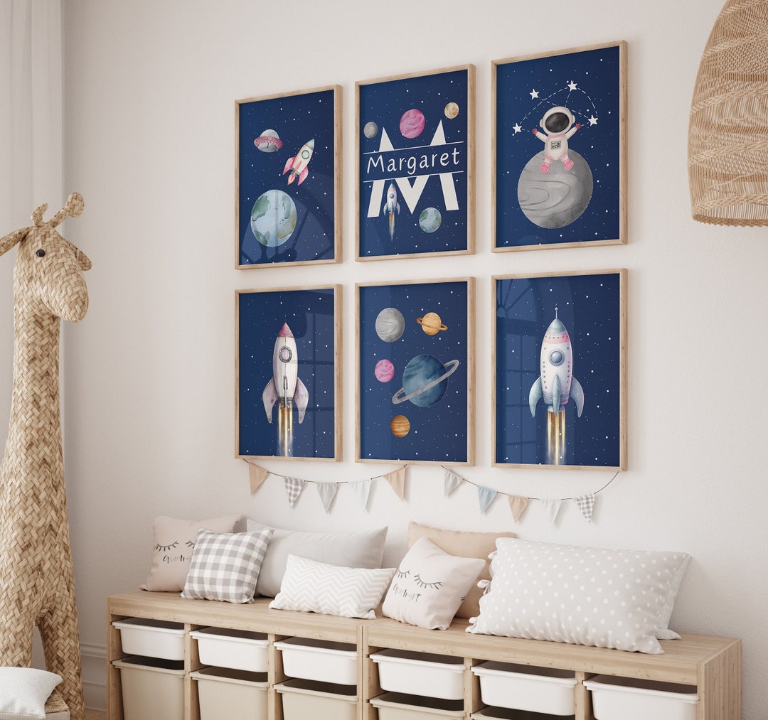 Space Nursery Prints, Outer Space Printable Wall Art Set of 6 for ...