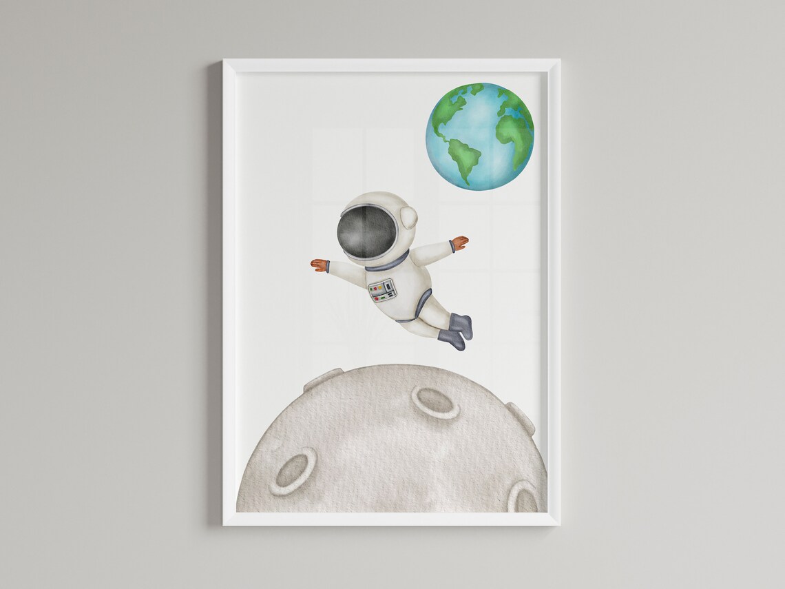 Space Nursery Prints, Outer Space Printable Wall Art Set of 3 for ...