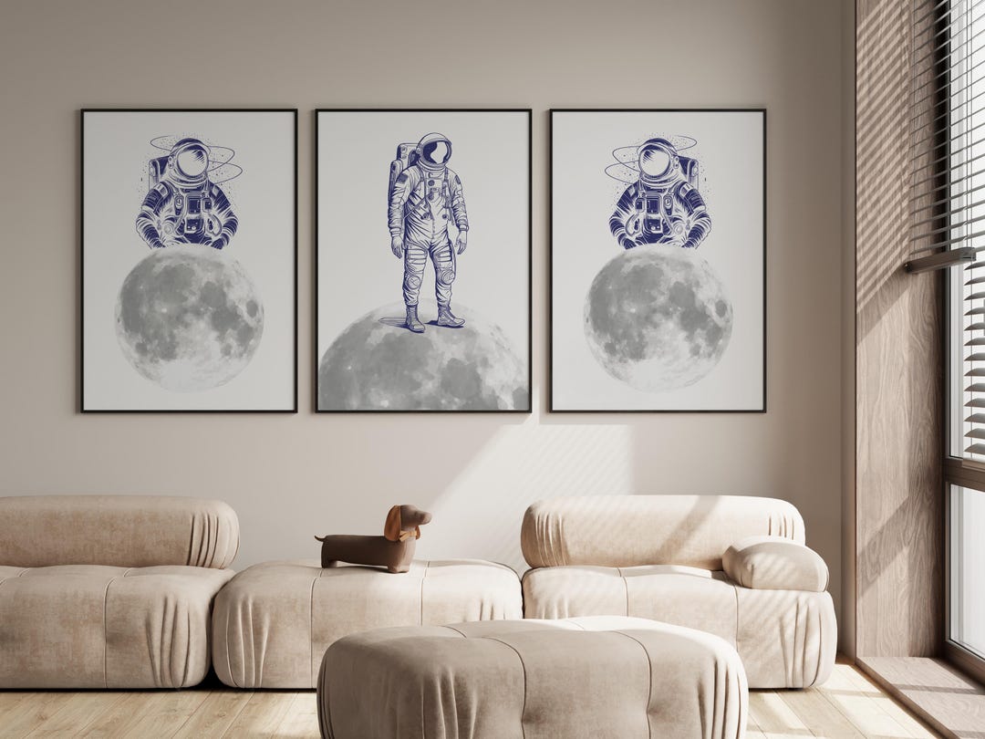 Space Nursery Prints, Outer Space Printable Wall Art Set of 3 for ...