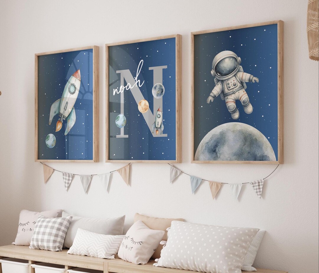 Space Nursery Prints, Outer Space Printable Wall Art Set of 3 for ...