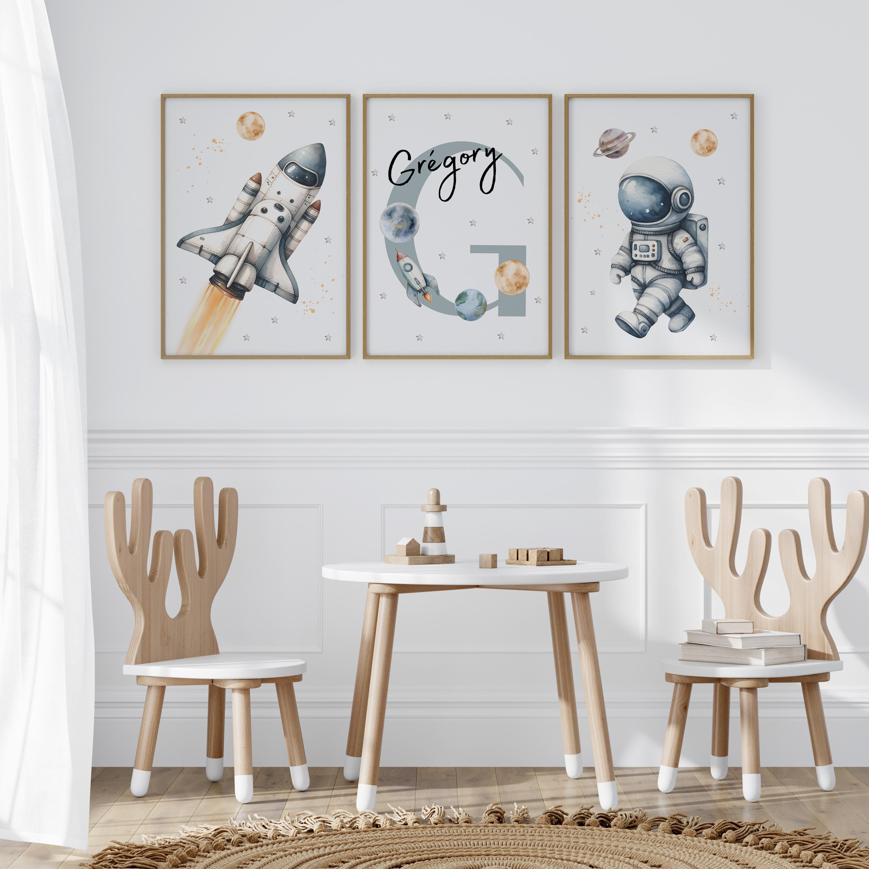 Space Nursery Prints, Outer Space Printable Wall Art Set of 3 for ...