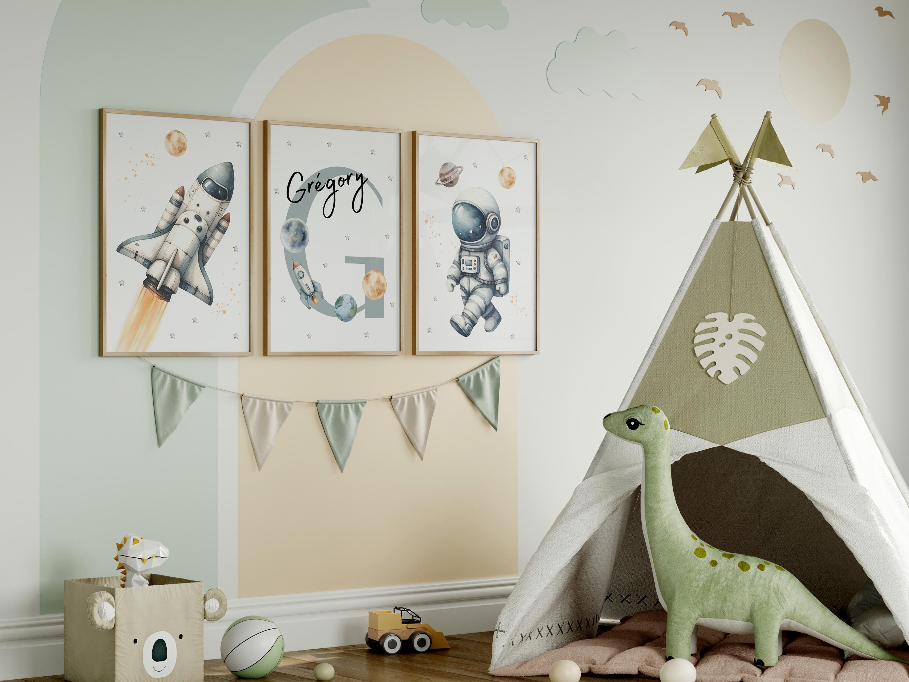 Space Nursery Prints, Outer Space Printable Wall Art Set of 3 for ...