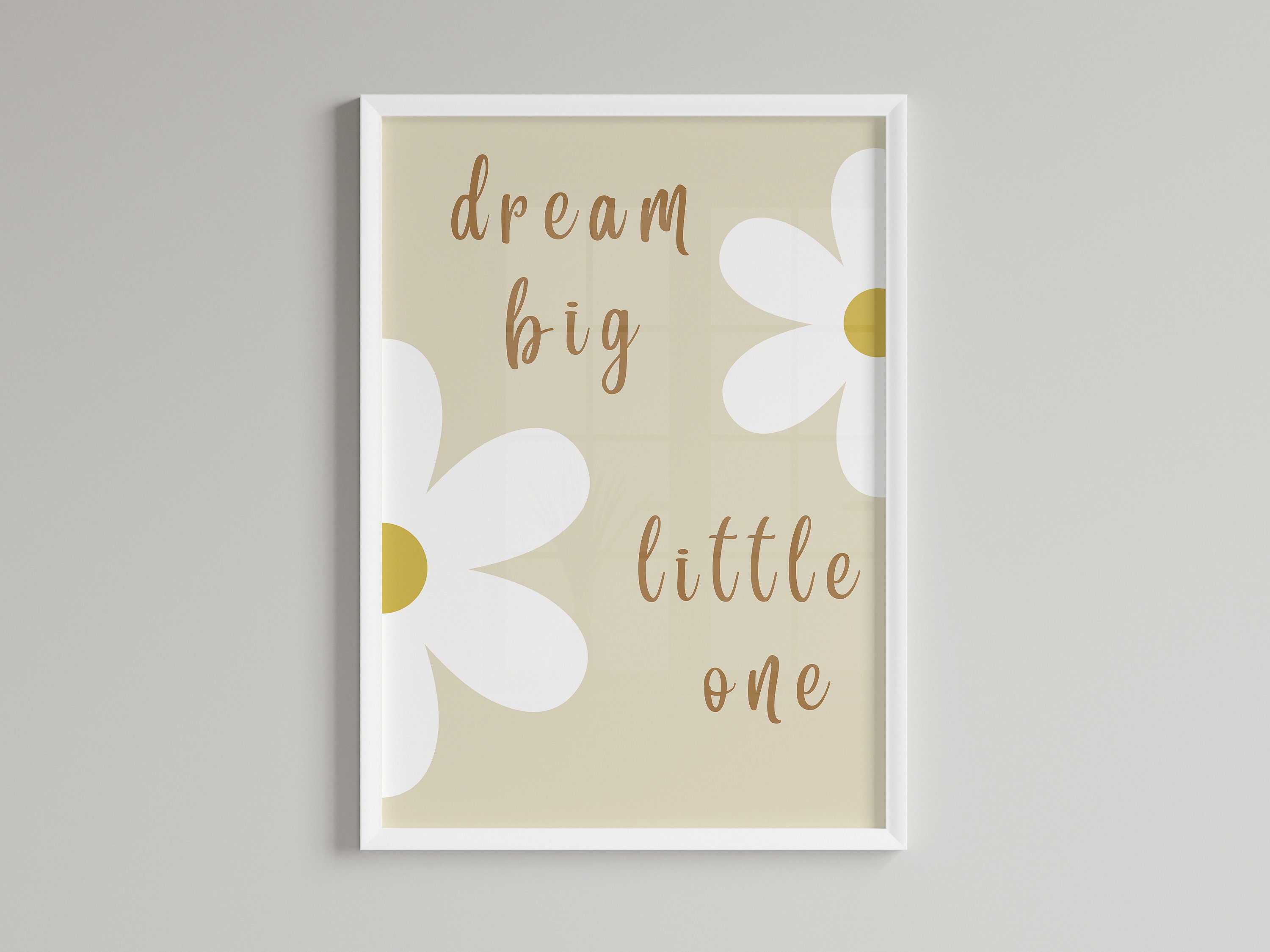 Daisy Print, Daisy Wall Art , Daisy Nursery Print, Personalised Name ...