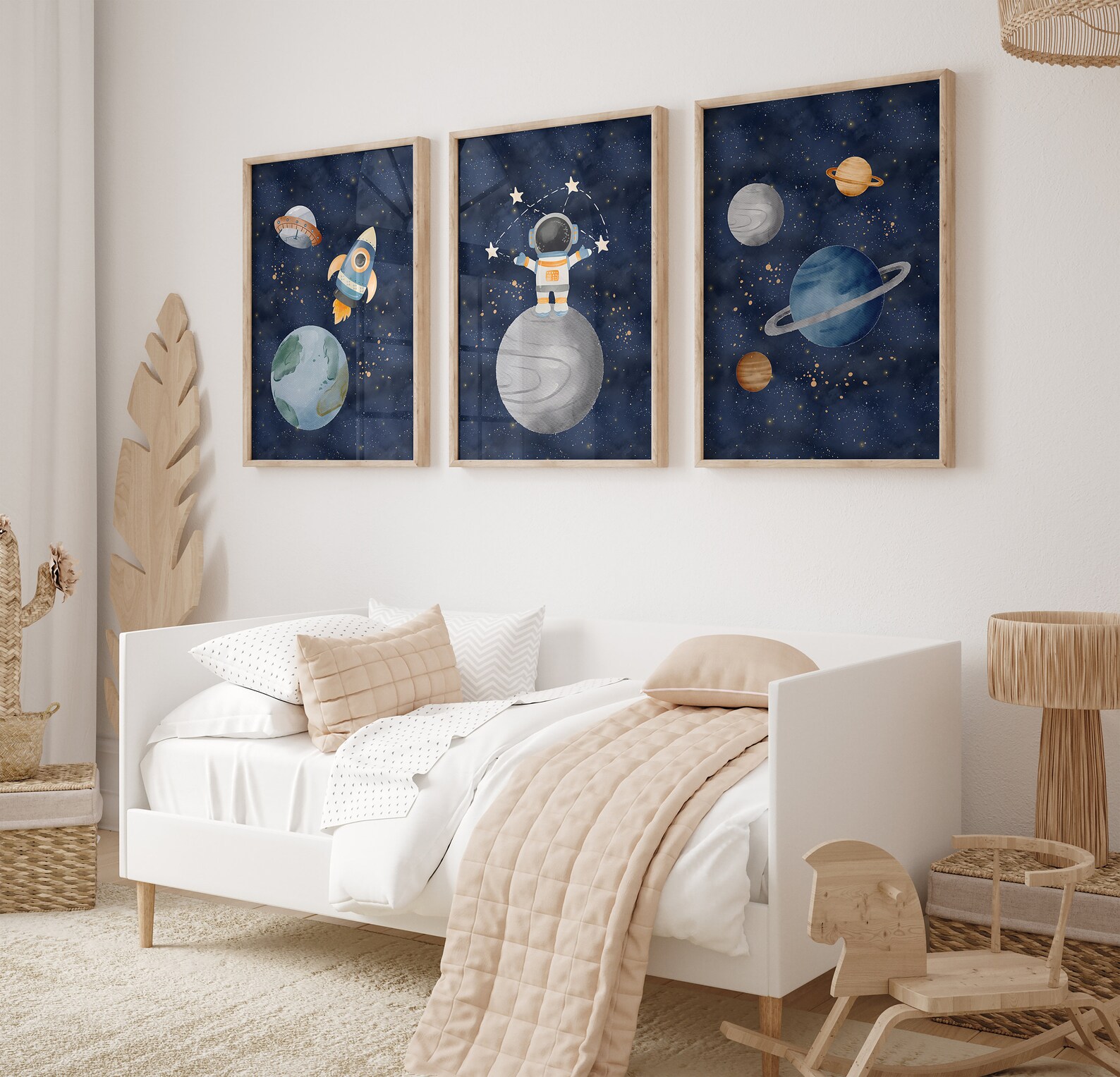 Space Nursery Prints, Outer Space Printable Wall Art Set of 3 for ...
