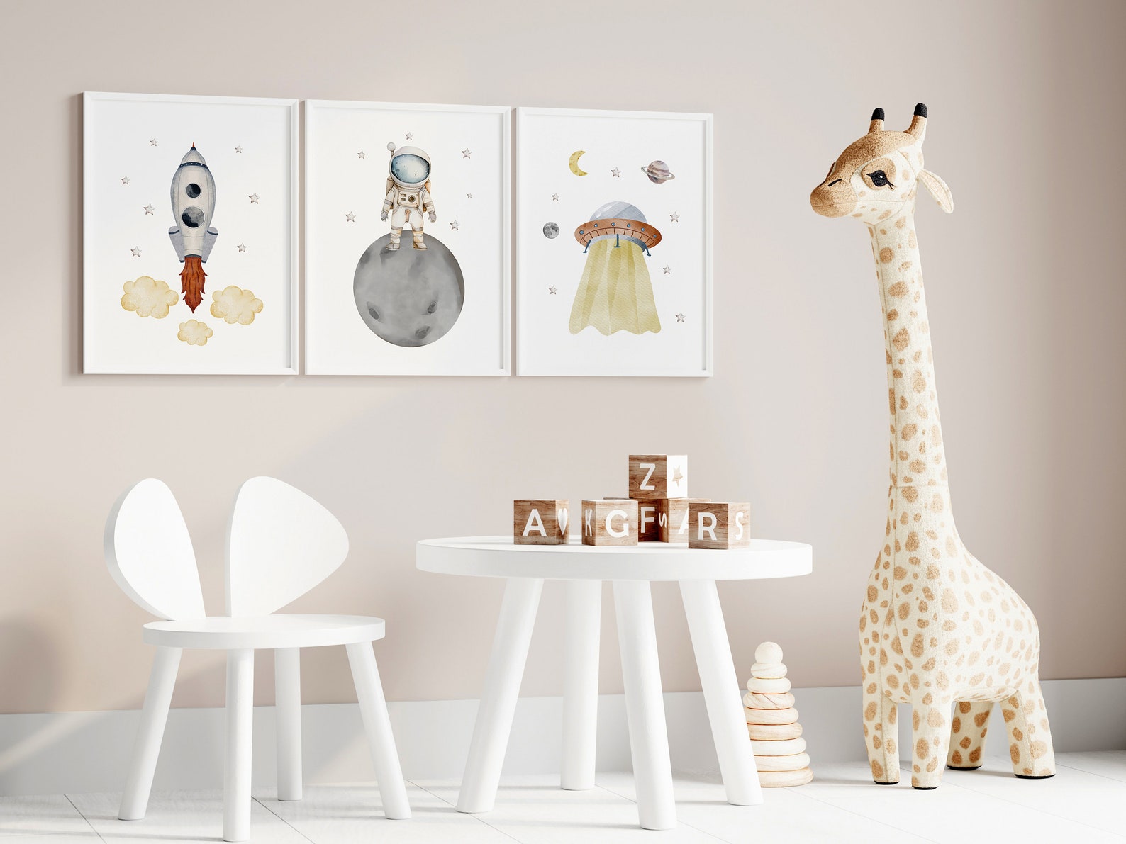 Space Nursery Prints, Outer Space Printable Wall Art Set of 3 for ...