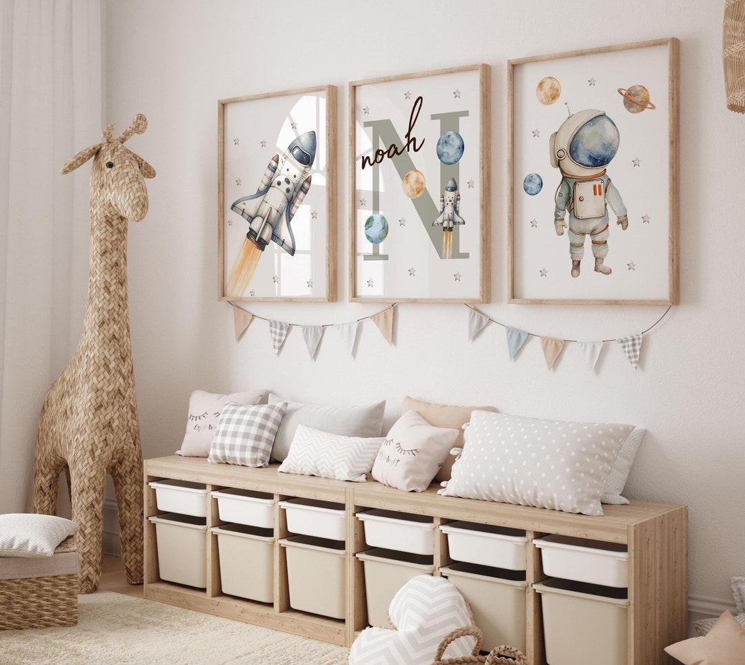 Space Nursery Prints, Outer Space Printable Wall Art Set of 3 for ...
