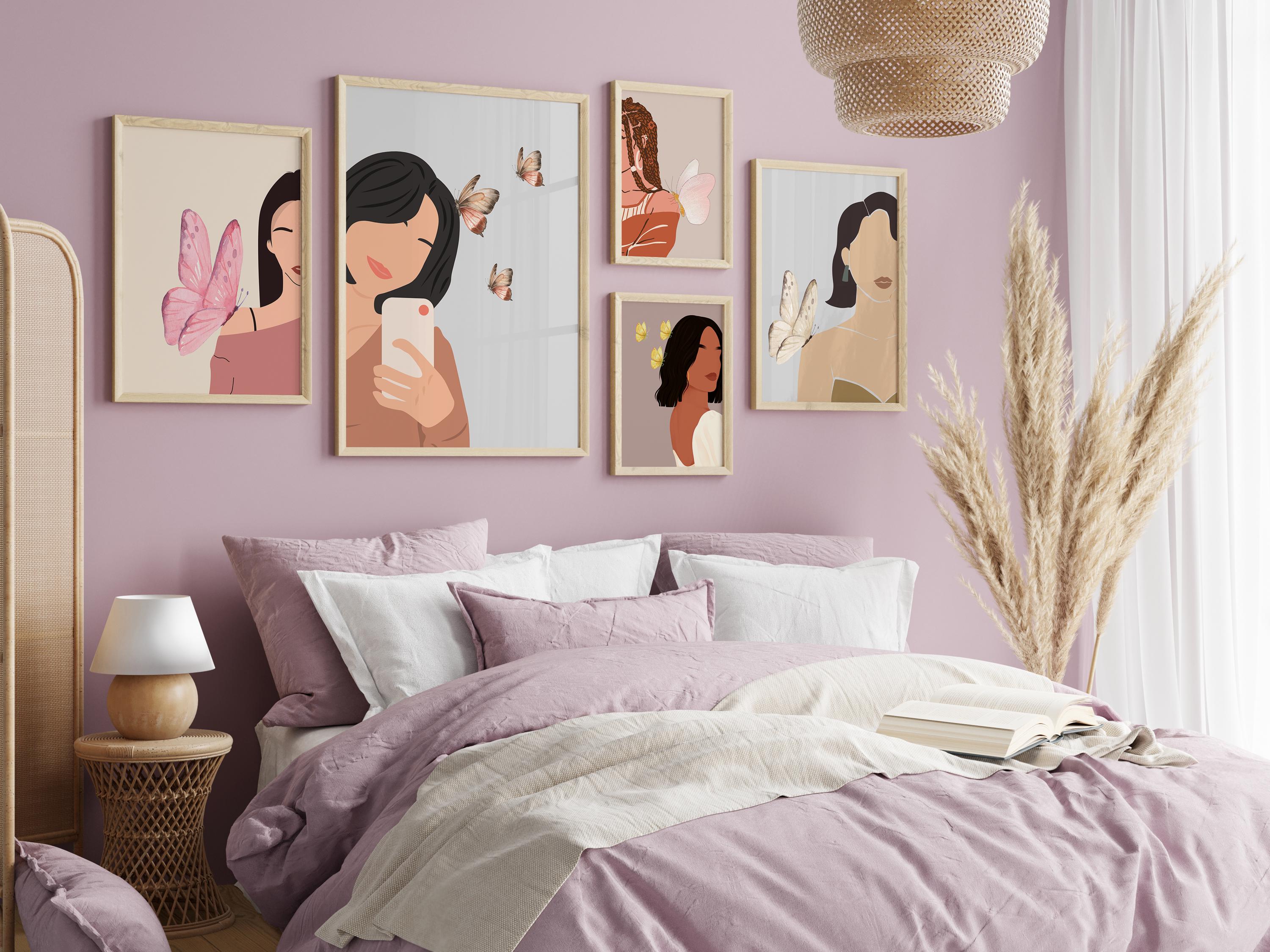 Girls Prints Set of 30, Woman Illustration Prints, Feminine ...