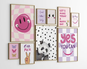 Trendy Girl Dorm Wall Art Set of 9 (Digital Download)