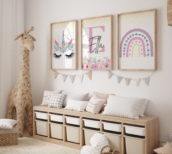 Unicorn Prints, Unicorn Decor,Rainbow Wall Decor,Nursery Wall Art prints,Girl Nursery Wall Decor,Girls Bedroom Prints,Rainbow,Nursery prints