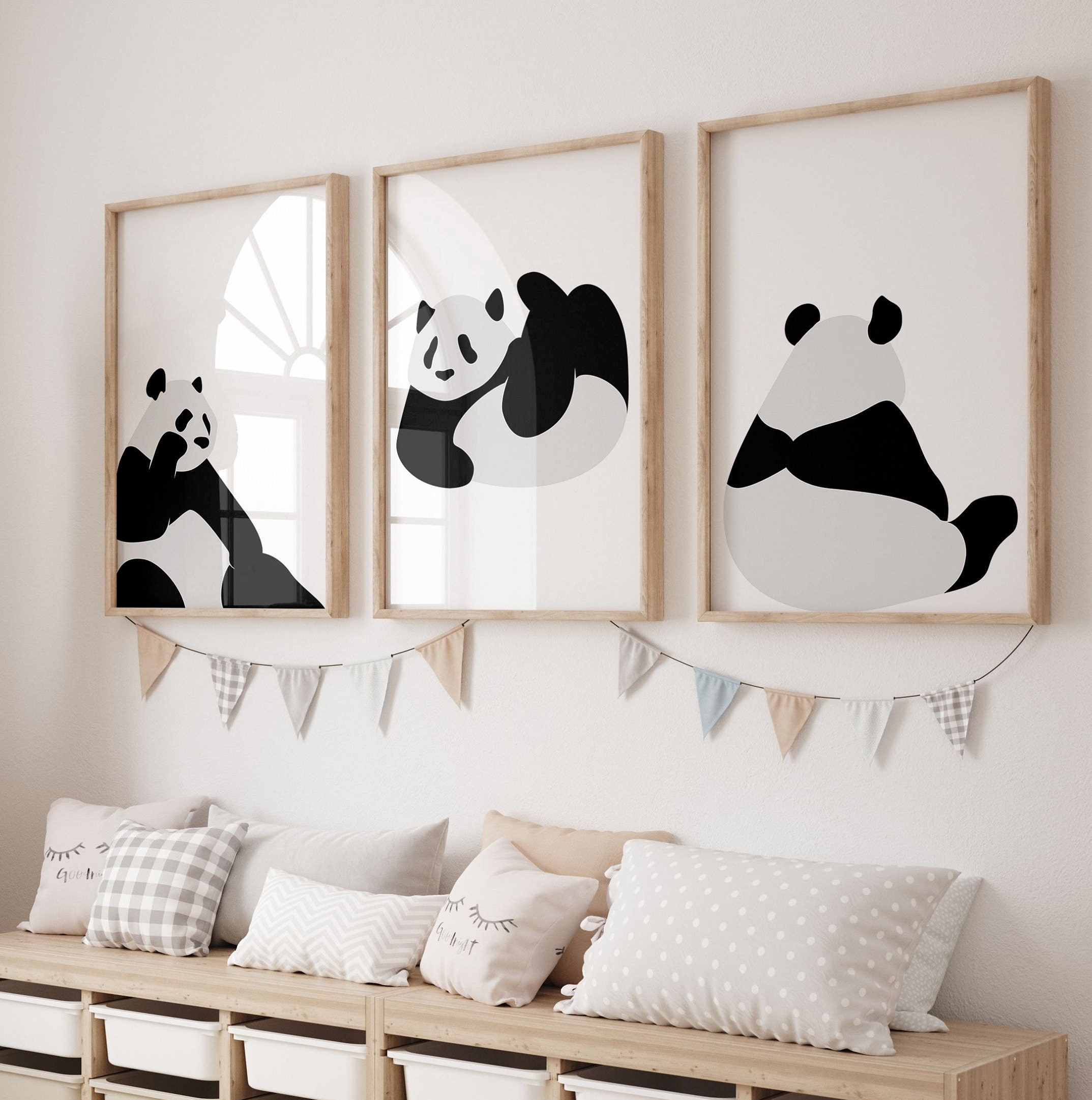 Panda Nursery Prints, Funny Animal Wall Art (digital Download) - Etsy