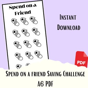 Spend on a Friend Saving challenges / Cash Stuffing/ Saving Challenges