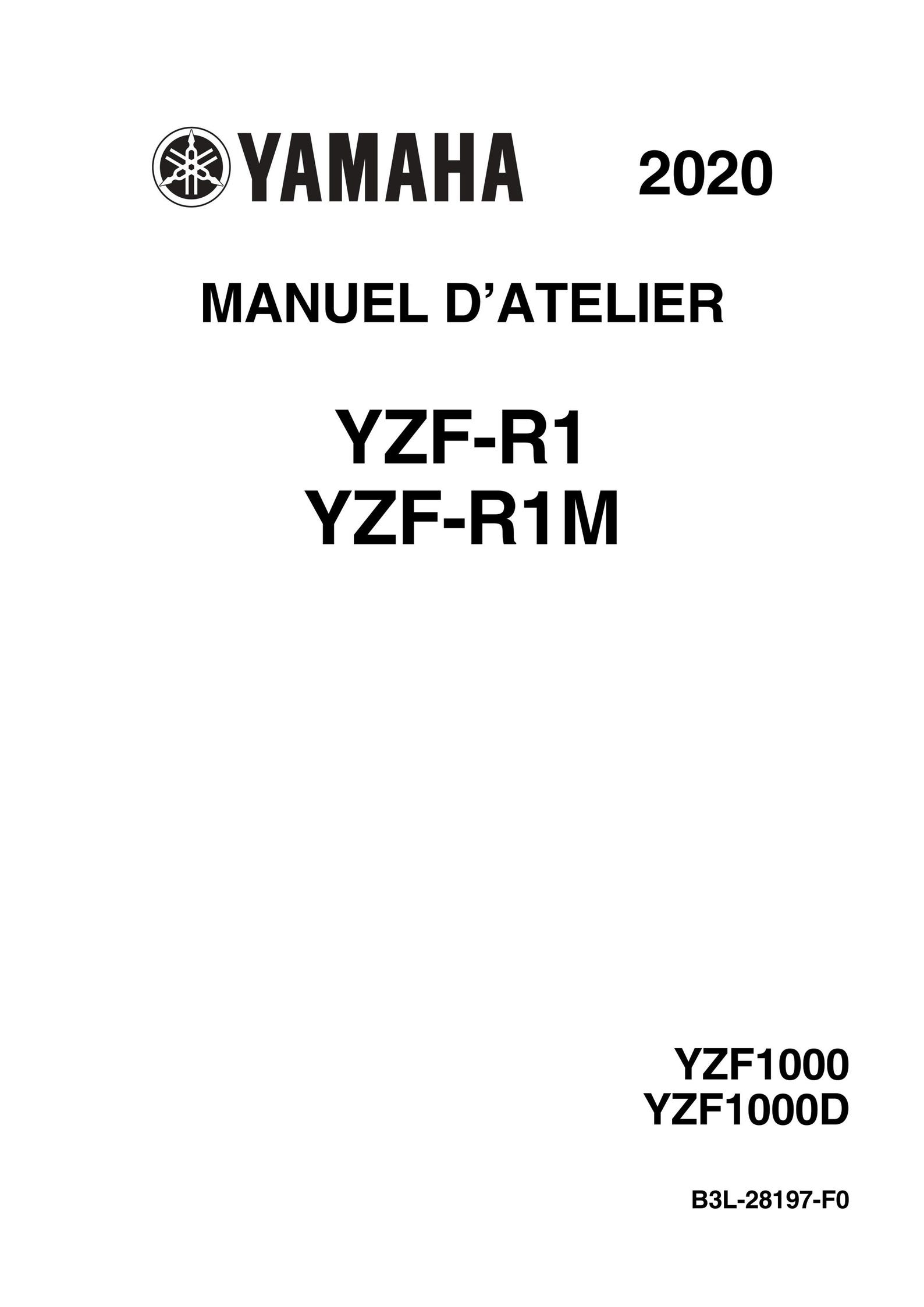 20202021 YAMAHA YZFR1 / YZFR1M Manuel D'atelier french Language Etsy