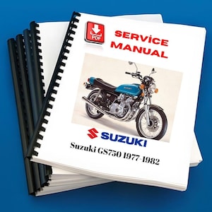 Suzuki GS750 1977 1978 1979 1980 1981 1982 Manual de serviço