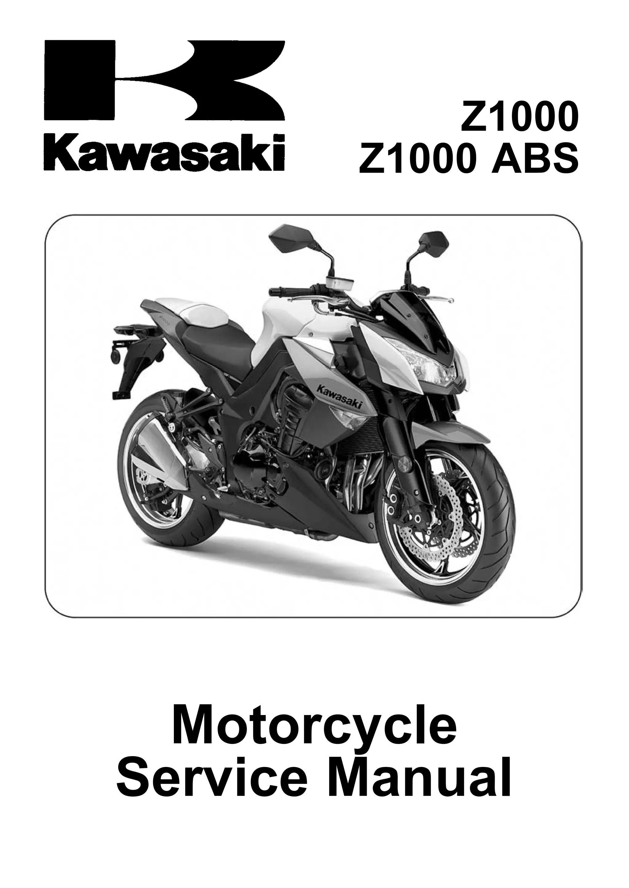 Kawasaki Z1000 ABS サービスマニュアル Service Manual Kawasaki 2008 Z1000 ABS Repair