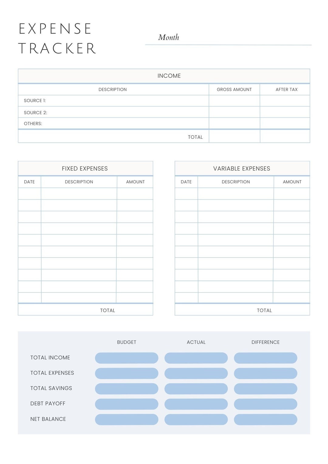 2023 EXPENSE TRACKER visual data 4
