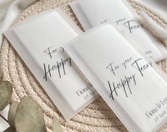 Edle Transparentpapiertüten für Taschentücher | Für die Freudentränen | personalisiert | Boho Deko | Hochzeit | Geburtstag | Taufe