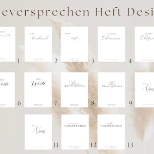 Ehegelübde Heft Für euer Eheversprechen Hochwertiges Baumwollpapier Veredelt mit Chiffonband personalisiert A5 für eure Hochzeit Bild 4