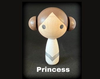 Prinzessin - Peg Doll, Peg People, Holzpuppen, Holzspielzeug, einzigartige Geschenke, Star Wars, handgemachte Geschenke, Figurinen, coole Geschenke, ungewöhnliche Geschenke, Sci-Fi