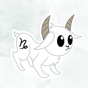 Kawaii schattig Steenbok geit Zodiac sterrenbeeld waterdichte sticker