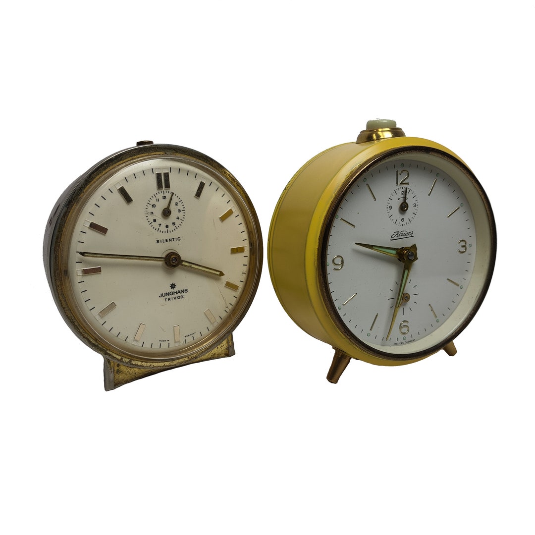 20th Century German Alarm Clocks KAISER and JUNGHANS Set of 2 Etsy