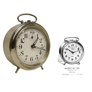 1927 French antique winding alarm clock called Modic by Jaz, working condition