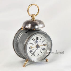 1900’s Midget French Mechanical Alarm Clock “GLOBE” by Japy Frères & Cie