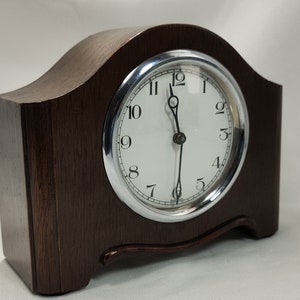 20th Century German Desk Mantle Table Cabinet windup Clock