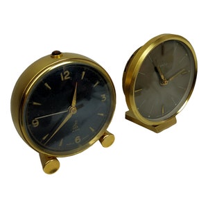1950’s Century French and Germany Alarm Clocks - Set of 2