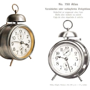 1924 Gustav Becker Antique Vintage German Wind-Up Alarm Clock