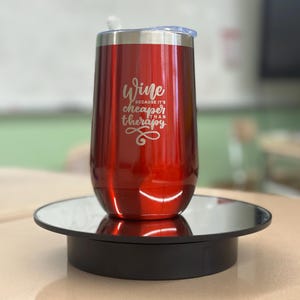 Vaso personalizado de 590 ml o enfriador de vino de 590 ml para fraternidad o hermandad. ¡Regalo personalizado de acero inoxidable con letra griega!