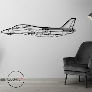 F-14 Tomcat, F-14, DXF cut file, svg cut file for cricut, dxf files for plasma cnc, laser cut, print, wood wall decor, metal panels, design