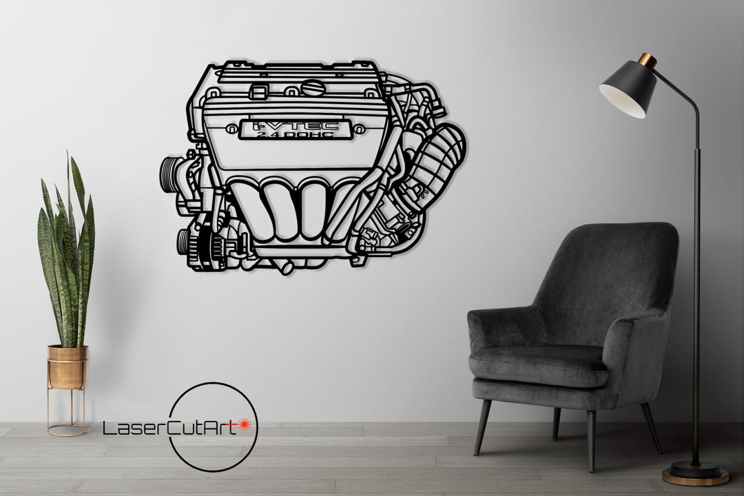 K24 Metal Engine Block DXF Cut File, Svg Cut File for Cricut, Dxf Files ...