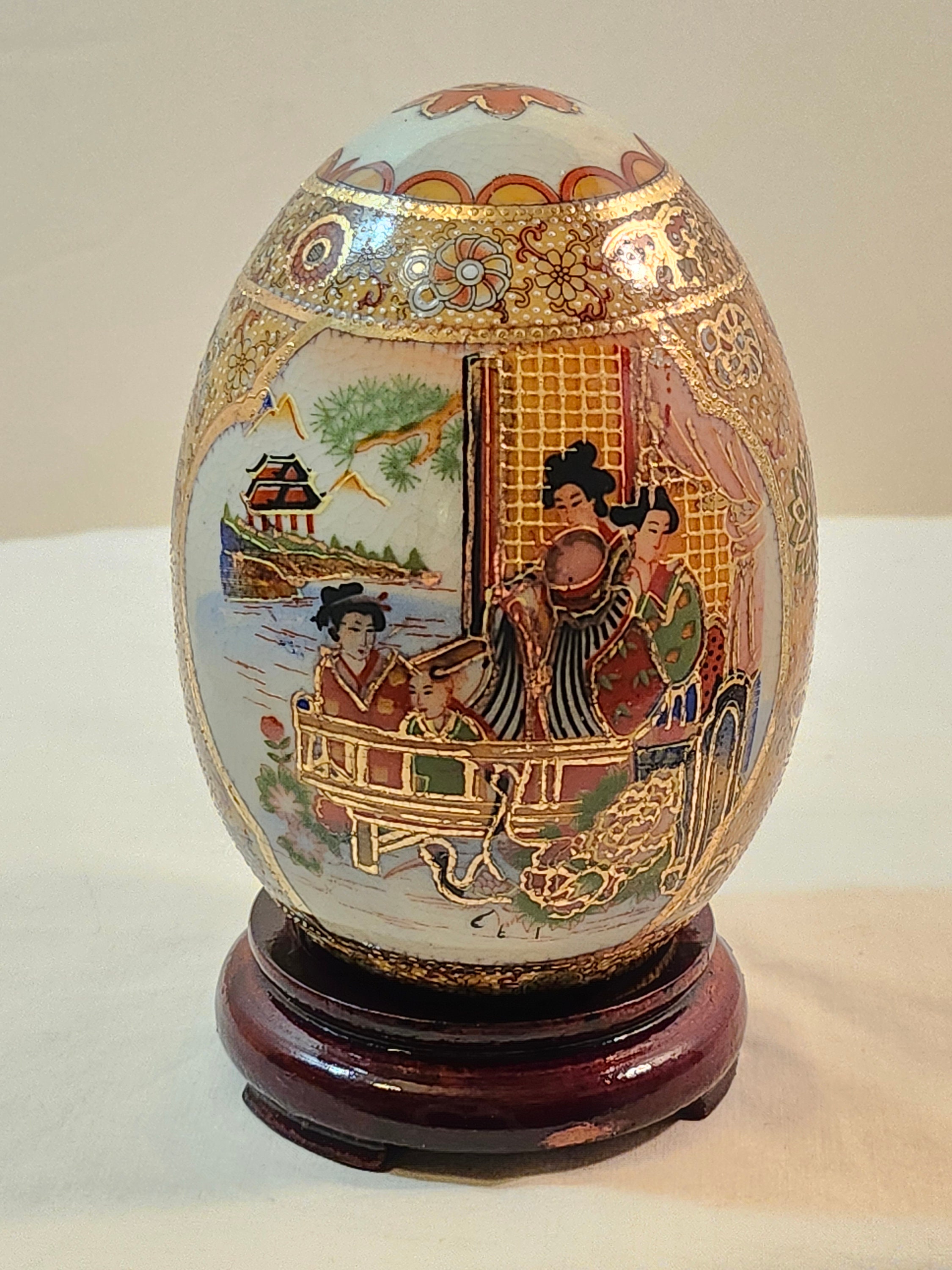 【超美品】トルコ　金彩　エナメル彩　ボウル　シャヘステゴンドル Gold Satsuma Egg - Etsy