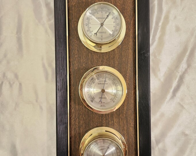 Springfield Instruments Vintage Springfield Instrument Co Wall Hanging Barometer Thermometer ...