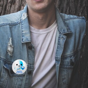Autistic & Proud Octopus Pin Button