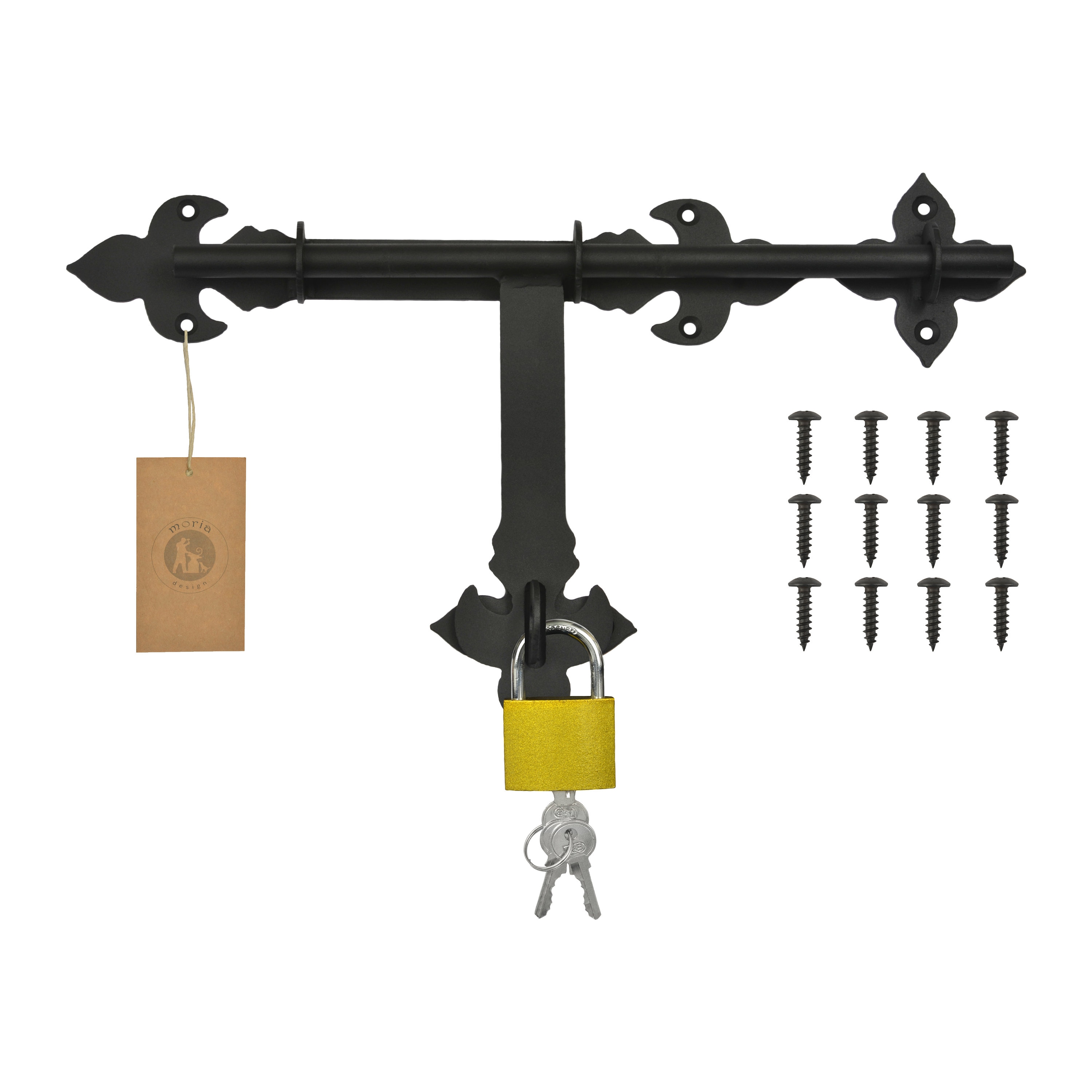 Serrures à Hasp 4 Trous – Acier Inoxydable Poli – Pour Portail Et Porte – Argent