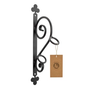 Forged metal flag holder, wall bracket - flag holder for flags - flag pole holder, outdoor, for house facades, easy mounting, powder-coated