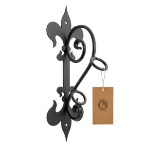 Forged metal flag holder | flagpole for house wall | stable flagpole with holder | accessories for house, garden, balcony & garage